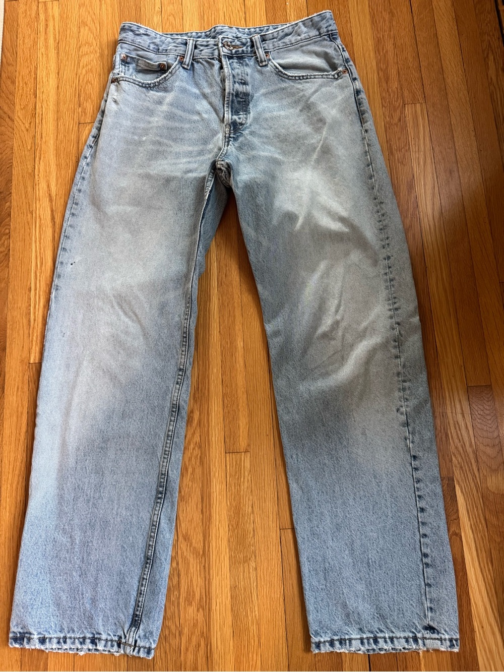 Zara Wide-Leg Jeans in Light Blue Wash